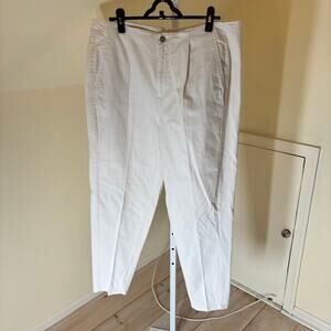 Eileen Fisher EUC Women's White Straight Leg Trouser Pants Size 18